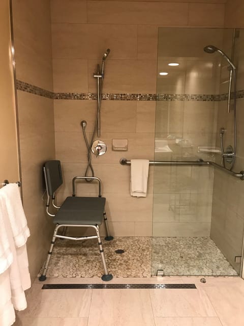 Deluxe Double Room, 2 Queen Beds | Bathroom | Rainfall showerhead, free toiletries, hair dryer, towels