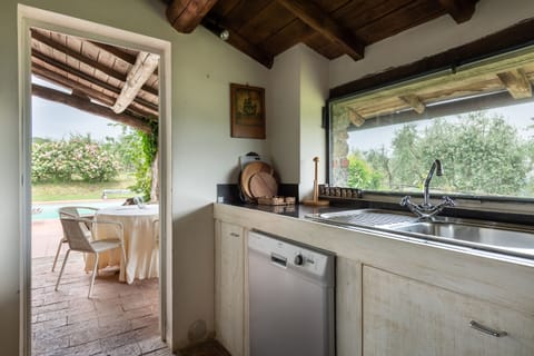 kitchen and terrace for al fresco eating