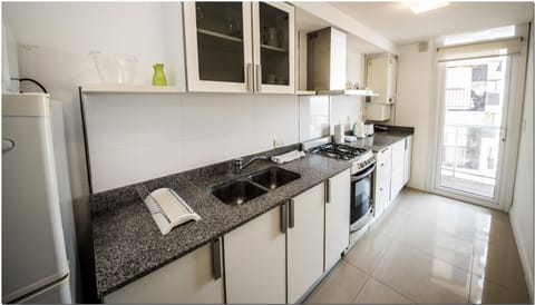 Superior Apartment, 1 Bedroom | Private kitchen | Full-size fridge, microwave, oven, stovetop