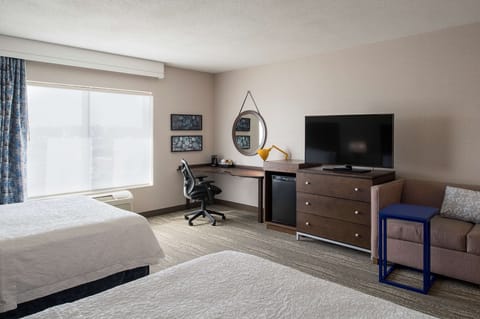 Room, 2 Queen Beds, Accessible | In-room safe, desk, laptop workspace, blackout drapes