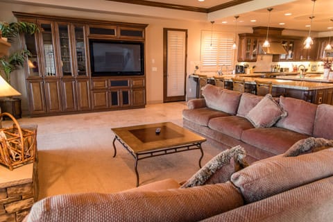 Super comfortable sectional in the second family room off the ki