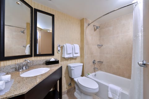 Standard Room, 2 Double Beds | Bathroom | Free toiletries, hair dryer, towels, soap