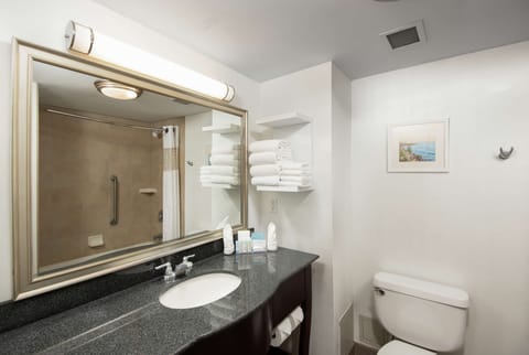 Standard Room, 2 Queen Beds, Non Smoking | Bathroom | Shower, free toiletries, hair dryer, towels