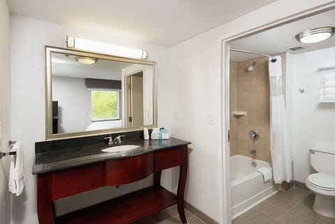 Suite, 1 King Bed with Sofa bed, Non Smoking | Bathroom | Shower, free toiletries, hair dryer, towels