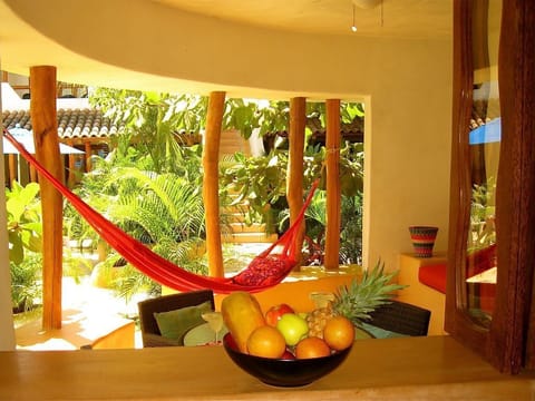 Kitchen view out to patio