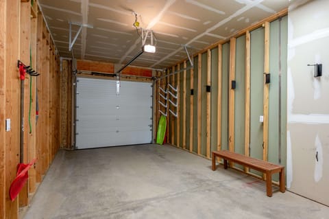 Garage with extra storage space
