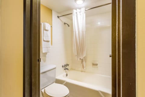 Standard Room, 1 King Bed, Non Smoking | Bathroom | Combined shower/tub, free toiletries, hair dryer, towels