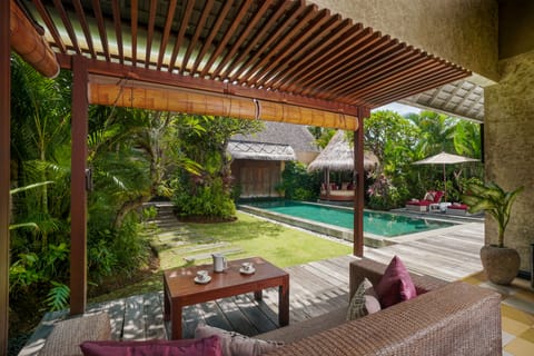 Villa, 1 Bedroom, Private Pool | Living area | LED TV, DVD player