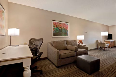 Suite, 1 King Bed | Living area | LCD TV, pay movies