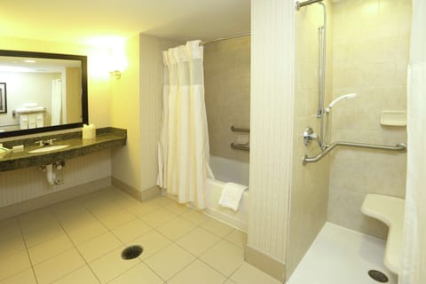 Suite, Accessible | Bathroom | Combined shower/tub, designer toiletries, hair dryer, towels