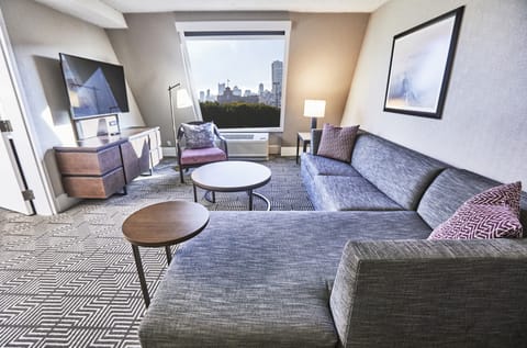 Suite | Living area | 50-inch flat-screen TV with satellite channels, TV