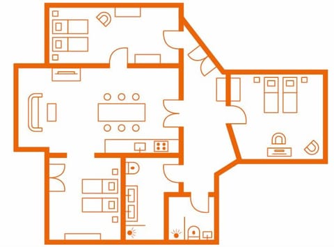 Family Apartment, 2 Bedrooms (84 sqm) | Floor plan