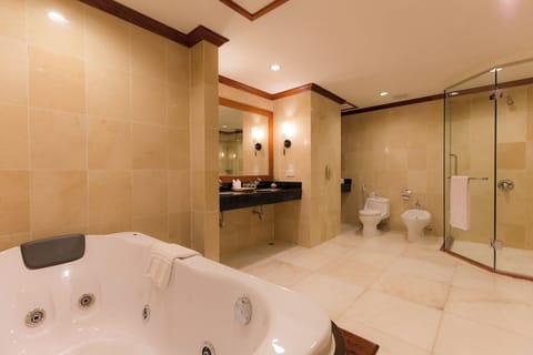 Presidential Suite Room | Bathroom | Separate tub and shower, deep soaking tub, designer toiletries