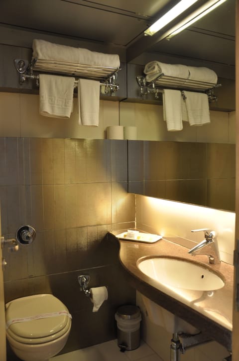 Classic Room, 1 King Bed | Bathroom | Shower, rainfall showerhead, free toiletries, hair dryer