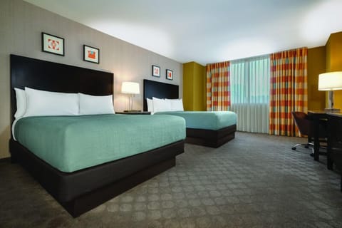 West Tower Double Queen Room | In-room safe, blackout drapes, free WiFi, bed sheets