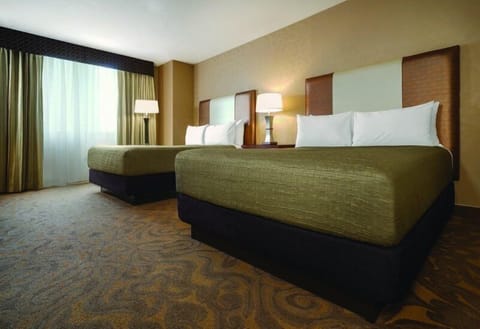 Casino Tower Double Queen Room | In-room safe, blackout drapes, free WiFi, bed sheets