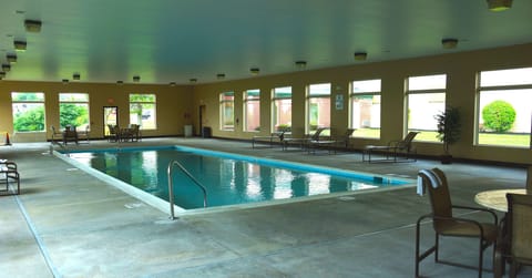 Indoor pool, open 7:00 AM to 11:00 PM, sun loungers