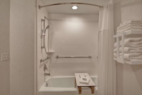 Room, 1 King Bed, Accessible, Non Smoking | Bathroom shower