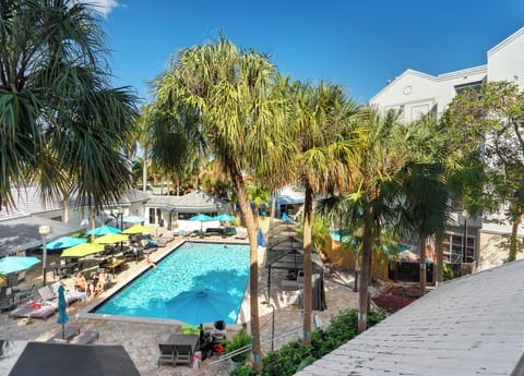 Outdoor pool, open 8:00 AM to 7:00 PM, sun loungers