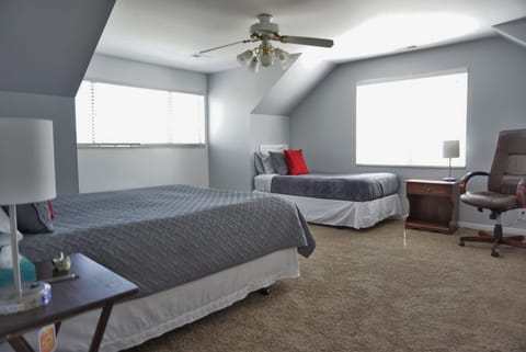 Triple , 1 Queen Bed and 1 Twin Bed, Private Bathroom - 1 | Soundproofing, iron/ironing board, free WiFi, bed sheets