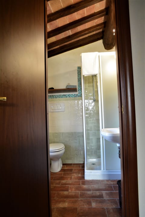 Shower, free toiletries, bathrobes, bidet