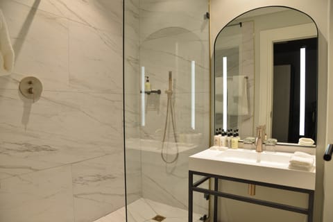 Classic Room | Bathroom | Combined shower/tub, rainfall showerhead, free toiletries, hair dryer