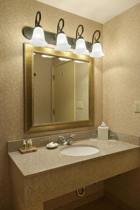 Pillowtop beds, desk, blackout drapes, iron/ironing board