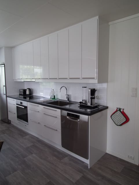 Luxury Apartment, 3 Bedrooms | Private kitchen | Full-size fridge, stovetop, coffee/tea maker, electric kettle