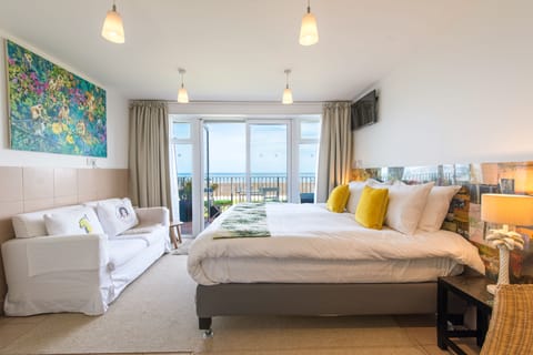 Panoramic Double Room, Terrace, Sea View | Soundproofing, iron/ironing board, free WiFi, bed sheets