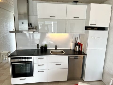 Apartment | Private kitchen | Fridge, oven, stovetop, electric kettle