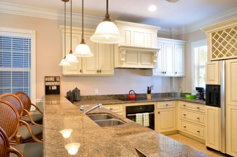 Custom Kitchen - Large kitchen with custom cabinets and high end appliances.
