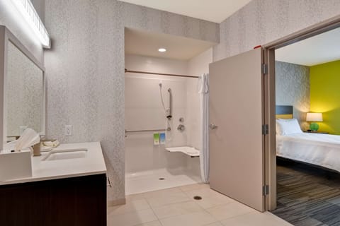 Suite, 1 Queen Bed, Accessible (Roll-In Shower) | Bathroom shower