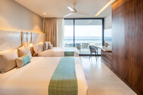 One Bedroom Villa Ocean View with Two Queen Beds | 1 bedroom, premium bedding, in-room safe, desk