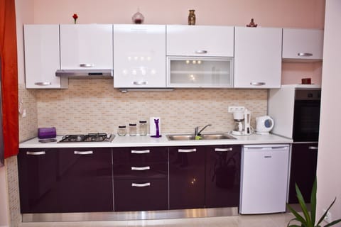 Apartment for 2 people | Private kitchen | Fridge, coffee/tea maker, electric kettle, cookware/dishes/utensils