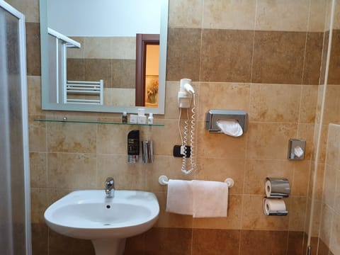 Double Room Single Use | Bathroom | Shower, free toiletries, hair dryer, bathrobes