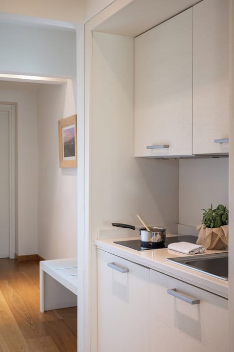 Deluxe Studio, City View | Private kitchen | Fridge, stovetop, coffee/tea maker, electric kettle