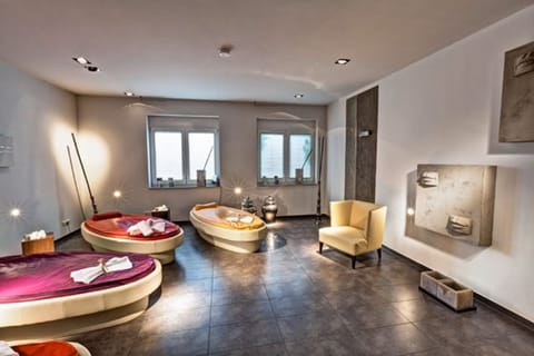 Sauna, steam room, body treatments, facials, reflexology