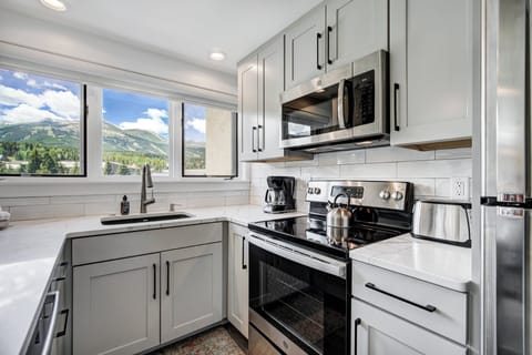 Premier Studio (Condominium) | Private kitchen | Fridge, microwave, oven, stovetop