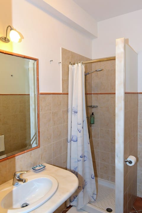 Triple Room | Bathroom | Shower, rainfall showerhead, hair dryer, bathrobes