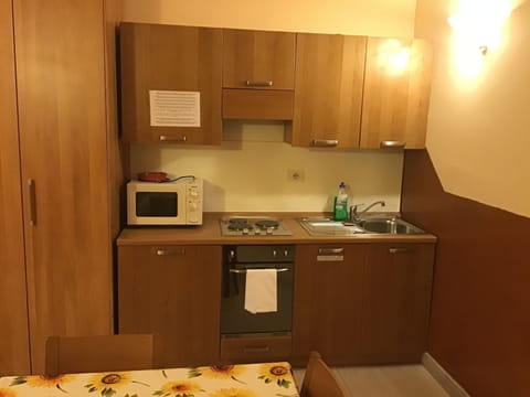 Family Studio (4 people) | Private kitchen | Fridge, microwave, stovetop, coffee/tea maker