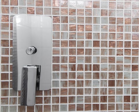 Shower, designer toiletries, hair dryer, bidet