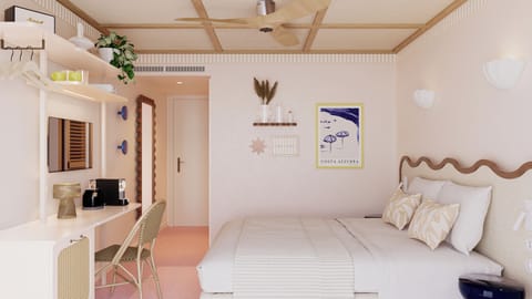 Chambre Lavande - la Cosy avec balcon | Desk, soundproofing, free WiFi, bed sheets