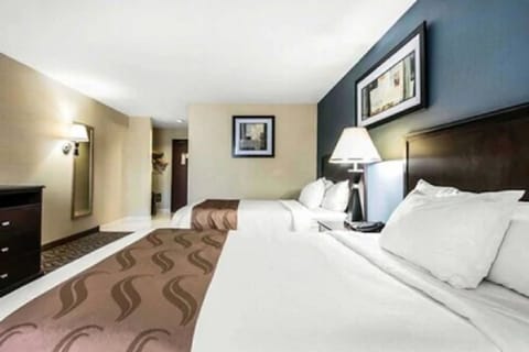 Room, 2 Double Beds, Accessible, Non Smoking | In-room safe, blackout drapes, iron/ironing board, rollaway beds