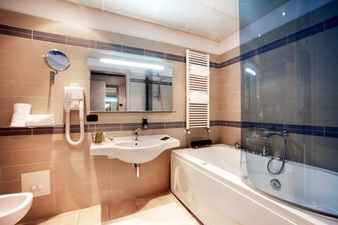 Free toiletries, hair dryer, slippers, towels