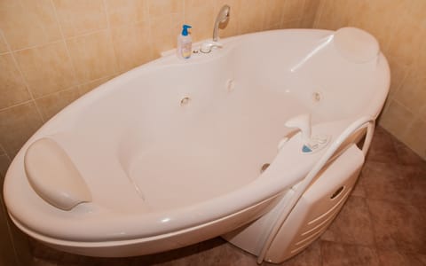 Suite | Bathroom | Shower, free toiletries, hair dryer, bidet