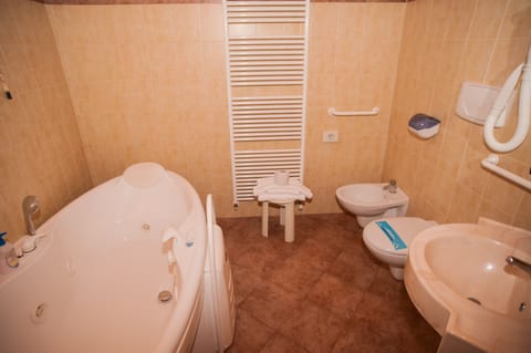 Suite | Bathroom | Shower, free toiletries, hair dryer, bidet