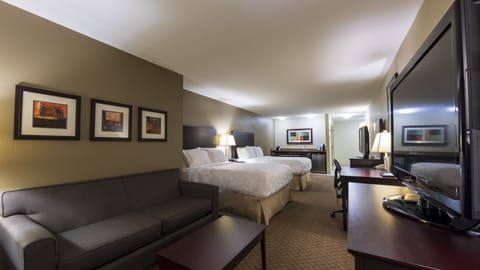 Premium Room, 2 Queen Beds | Pillowtop beds, in-room safe, desk, laptop workspace