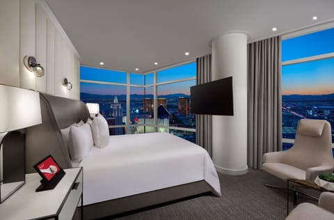 Sky Suites One Bedroom Penthouse - Strip View | 1 bedroom, premium bedding, minibar, in-room safe