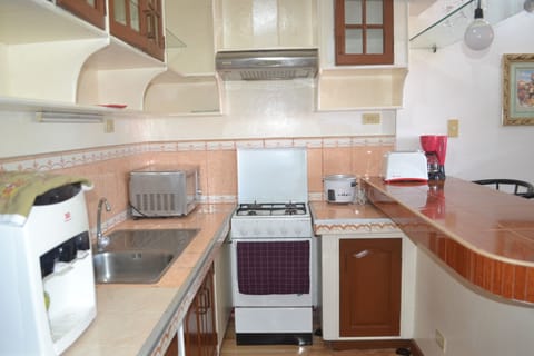 Deluxe Apartment, 1 Bedroom | Private kitchen | Full-size fridge, microwave, oven, stovetop