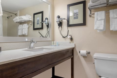 Desk, blackout drapes, soundproofing, iron/ironing board